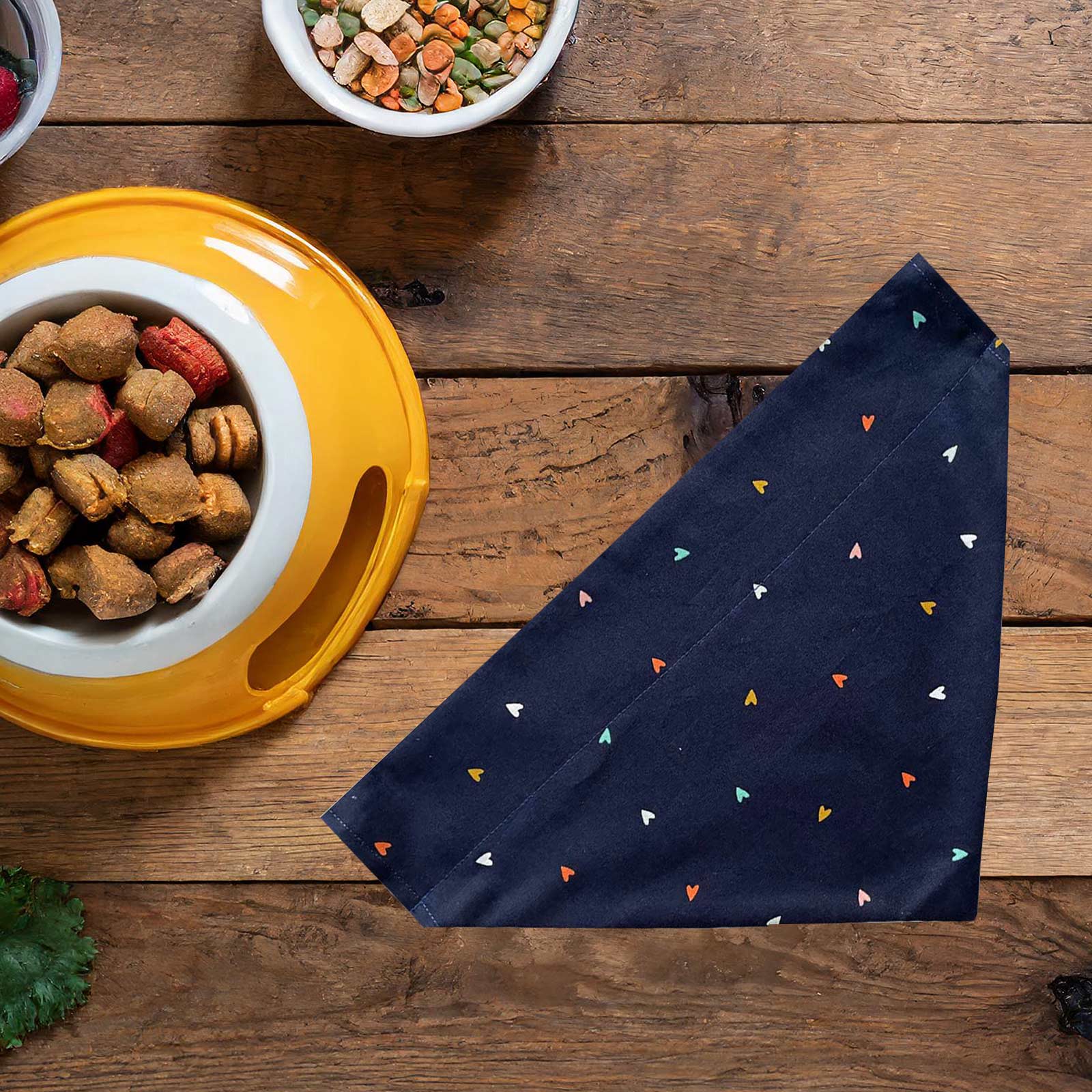 Dog Bandana Coloured Hearts