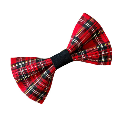 Dog Bow Red Tartan