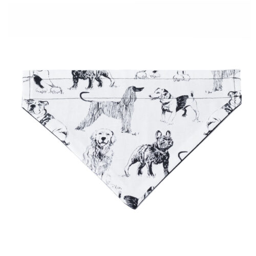 Dog Bandana Black Drawing
