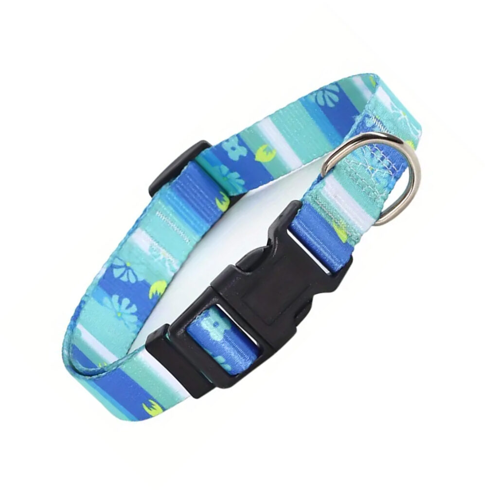 Blue Abstract Dog Collar