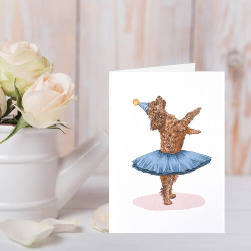 Cockapoo Ballerina Blank Card