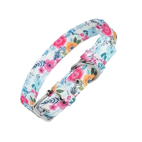 Floral Pink Dog Collar
