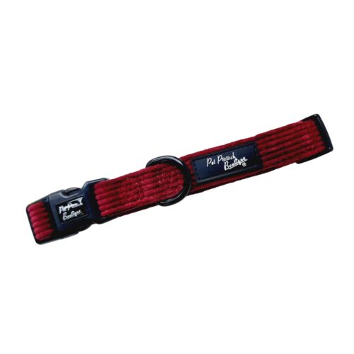 Cord Dog Collar Burgundy