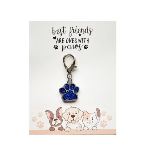 Paws Keyring Charm Blue