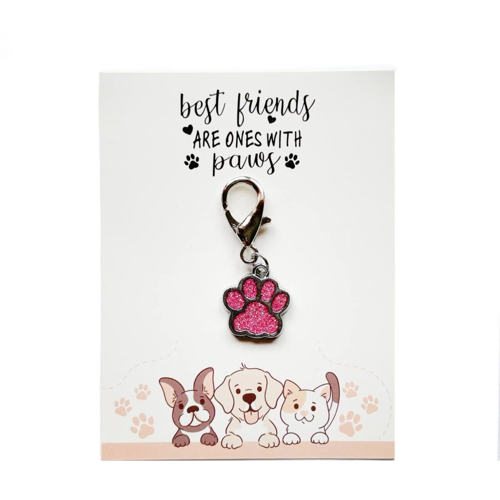 Paws Keyring Charm Pink