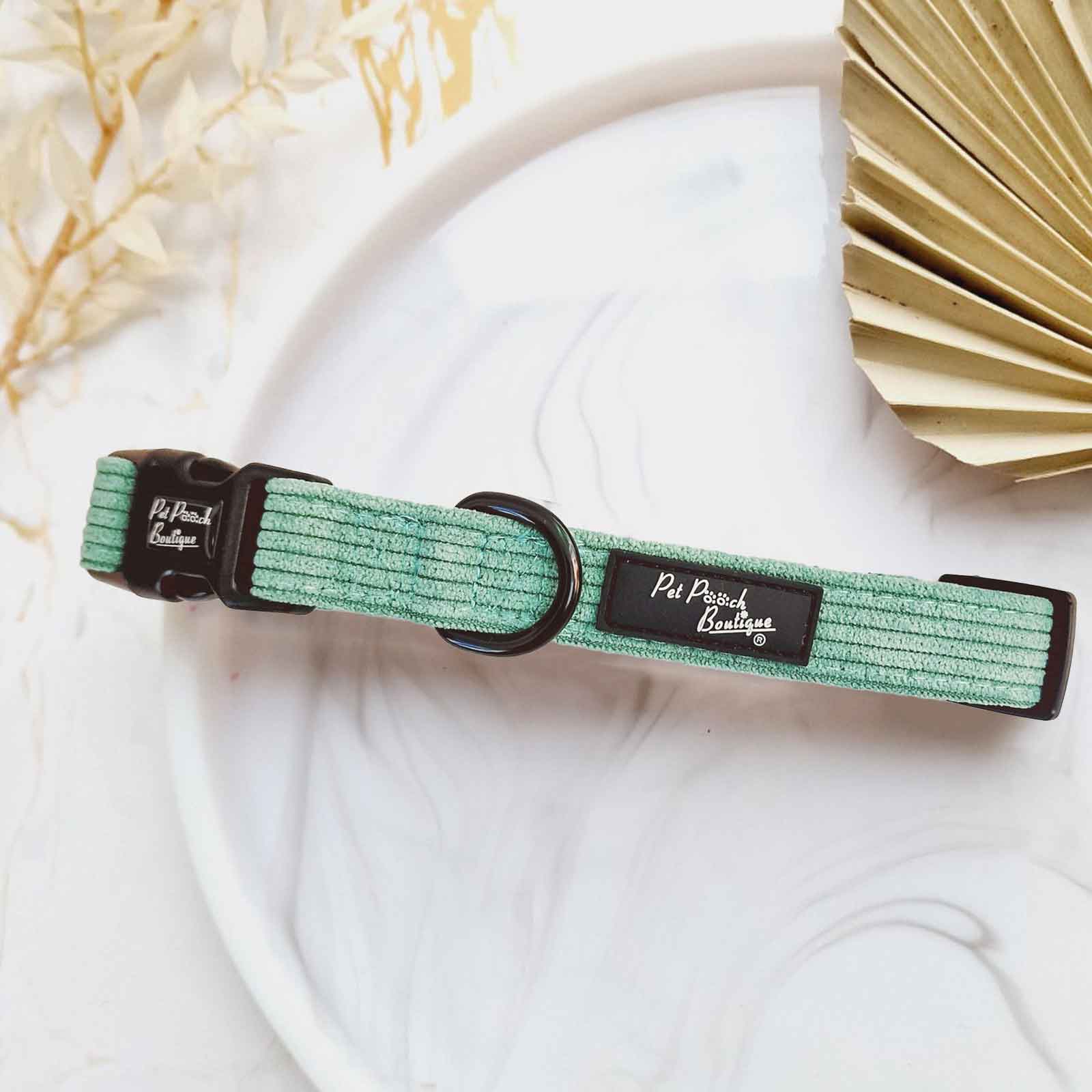 Cord Dog Collar Sage