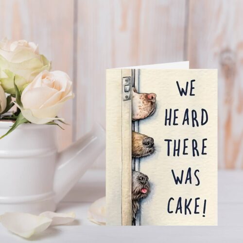 Doggy Cake Card Blank
