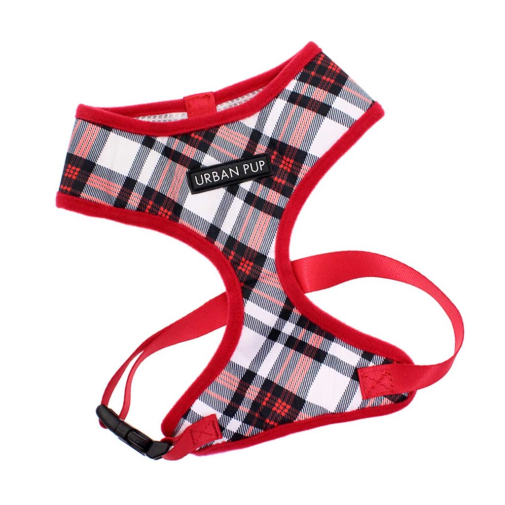 Dog Harness Red Tartan