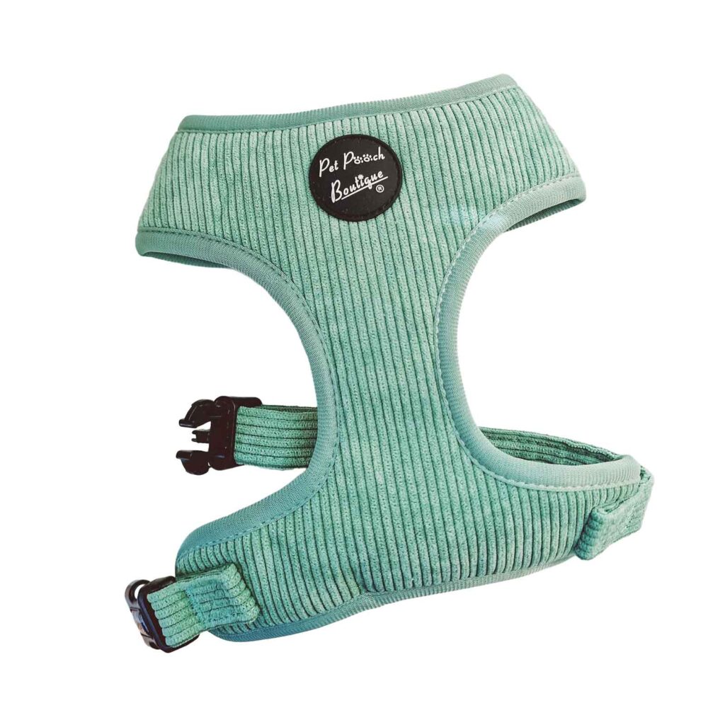 Dog Harness Green Cord