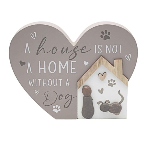 Dog Plaque Heart Shaped