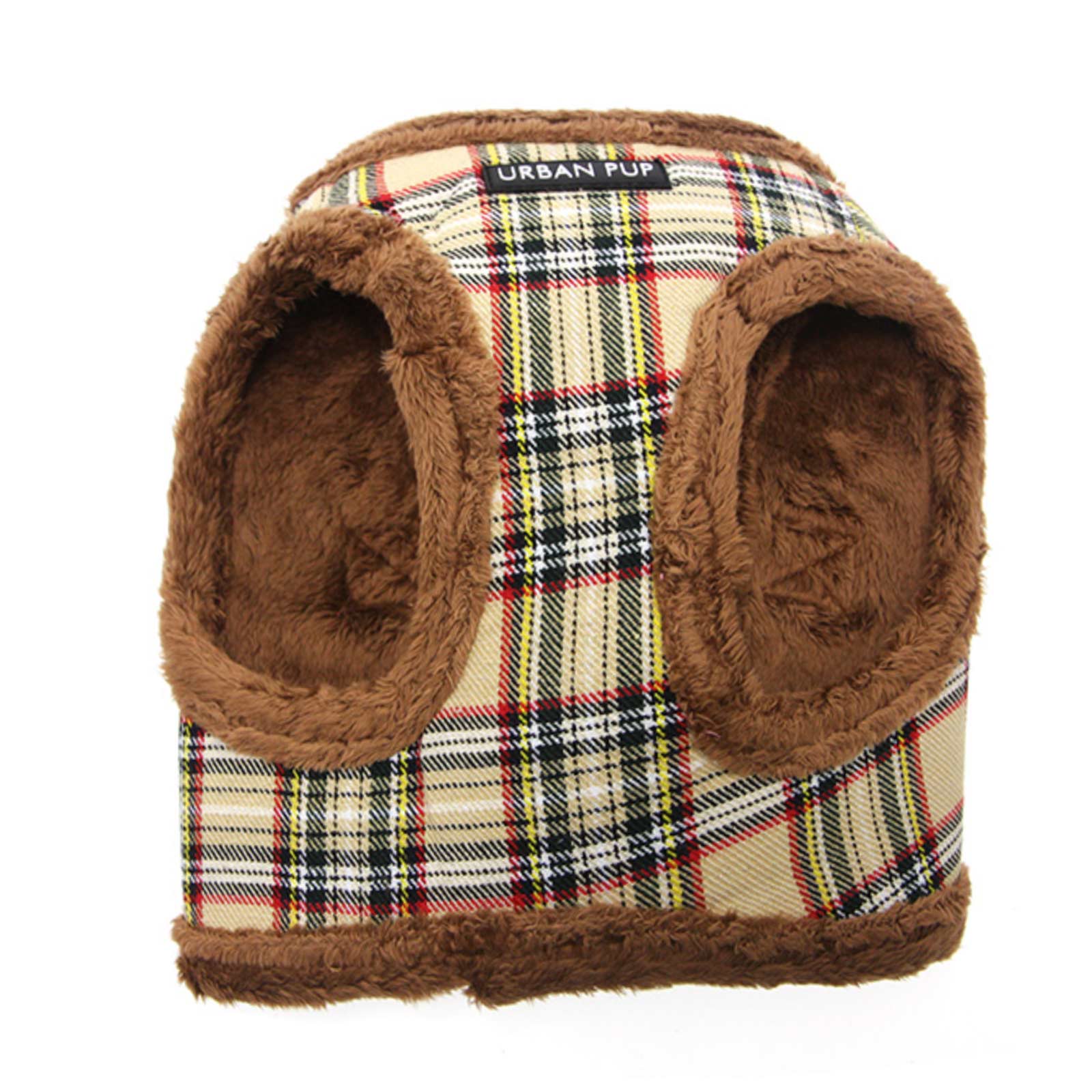 Dog Harness Brown Tartan