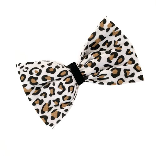 Dog Bow Leopard Print