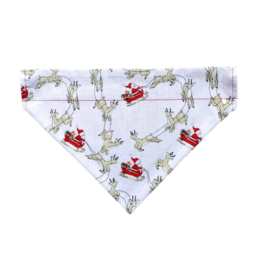 Dog Bandana Santas Reindeers