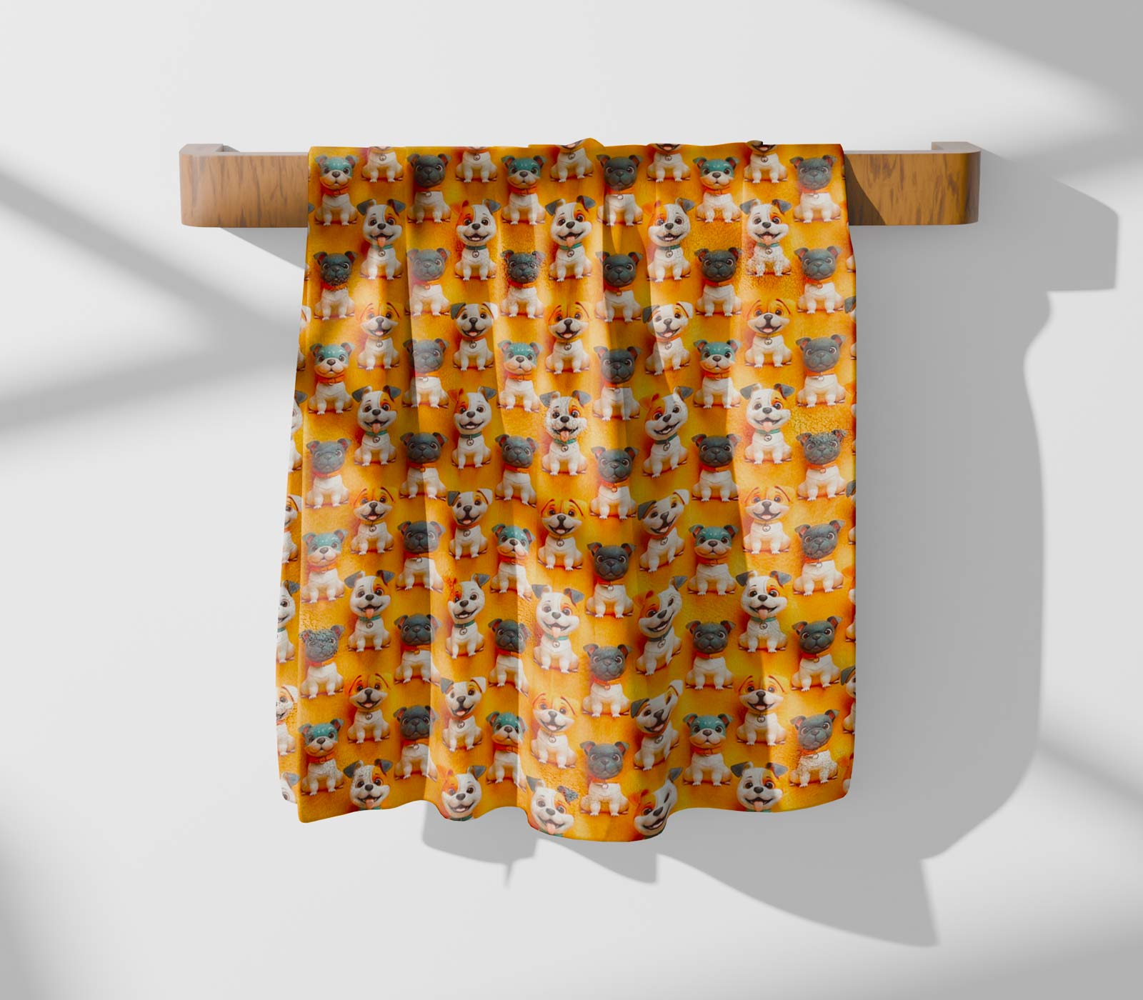 3D Dog Tea Towel