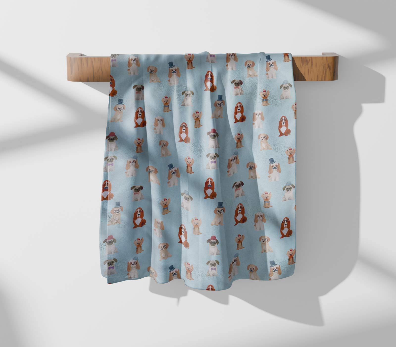 Dog Tea Towel Glasses