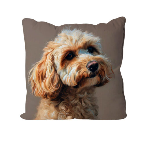 Cute Cockapoo Cotton Cushion
